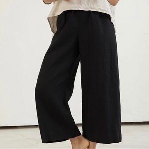 ES Elizabeth Suzann Florence Pant Black Linen S
